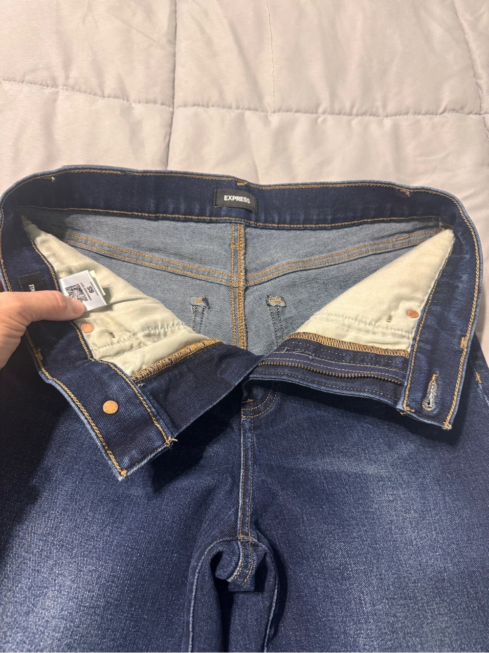 Express Dark Indigo High-Rise Jeans